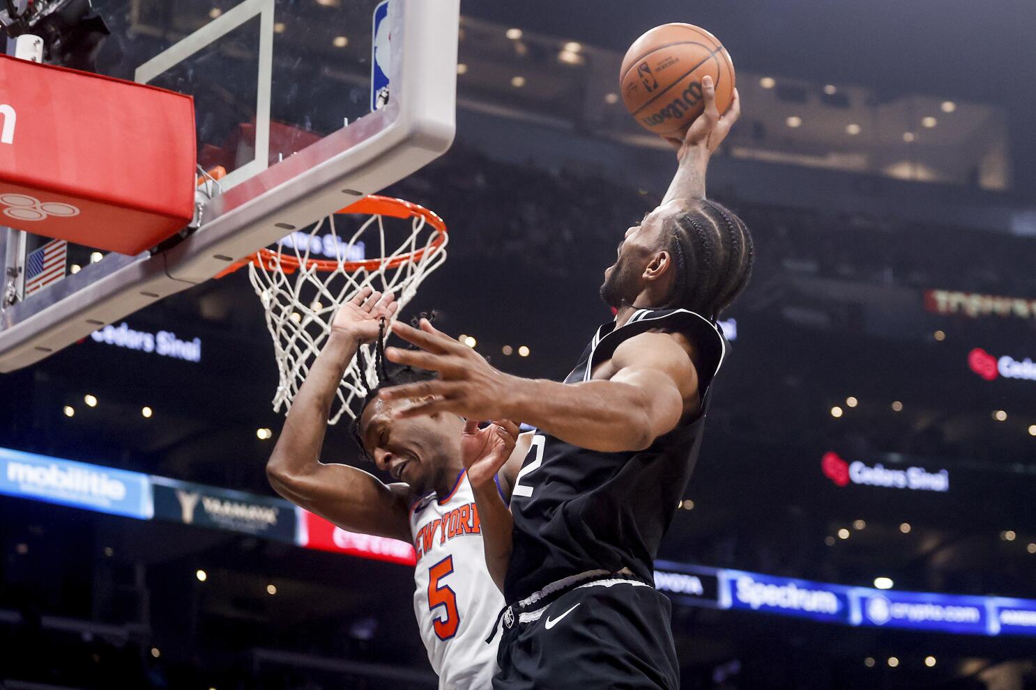 Leonard scores 38, leads Clippers to 106-95 win over Knicks - The